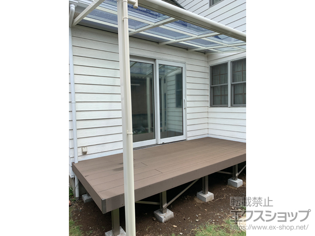 埼玉県北本市ののテラス屋根 スピーネ F型 テラスタイプ 単体 積雪〜20cm対応 施工例