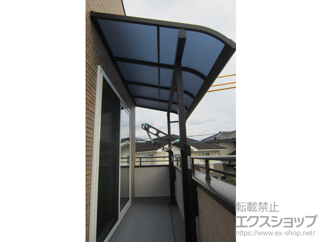 福岡県春日市ののバルコニー・ベランダ屋根 ソラリア R型 屋根タイプ 単体 積雪〜20cm対応 施工例