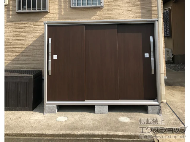 千葉県匝瑳市のヨドコウの物置 エスモ 一般型 1800×537×1314 ESF-1805G-WC 施工例