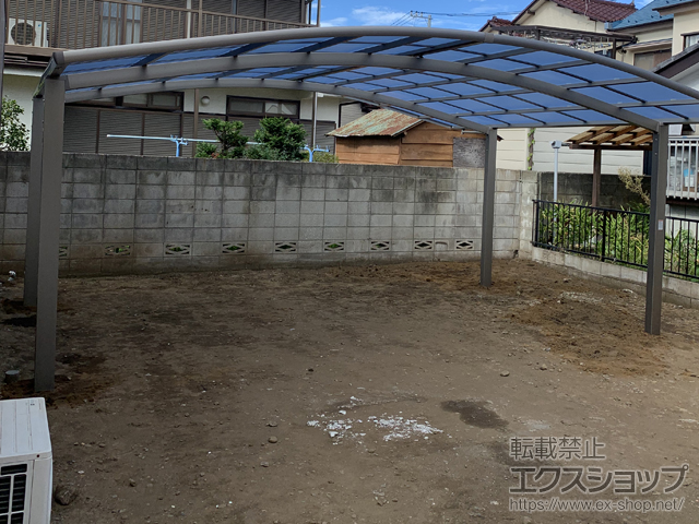 東京都小平市ののカーポート ネスカR (ラウンドスタイル) ワイド 積雪〜20cm対応 施工例