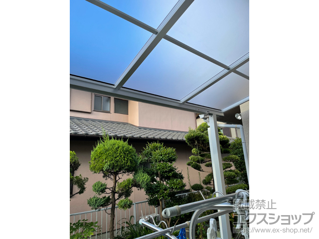 大阪府堺市ののテラス屋根 ソラリア F型 テラスタイプ 単体 積雪〜20cm対応 施工例