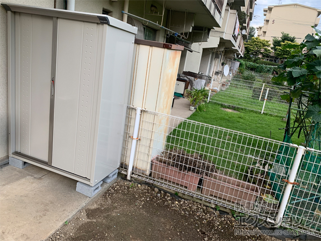 神奈川県横浜市のの物置・屋外倉庫 グランプレステージジャンプ 1120×530×1600 GP-115B-T-MW 施工例