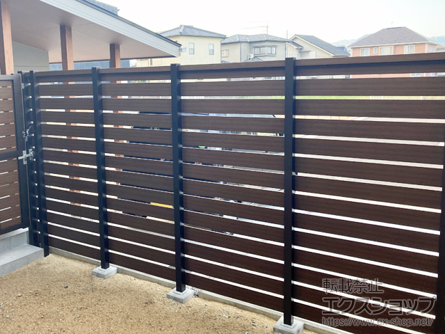 香川県木田郡三木町ののフェンス・柵 マイティウッド デコII 120サイズ 隙間20mm H2000 施工例