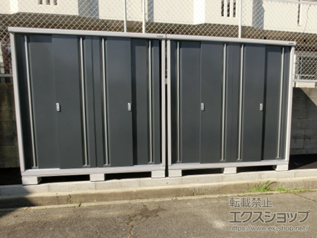大阪府大阪市のの物置・屋外倉庫 【2台】シンプリー 一般型 1940×905×1903 MJX-199E-CG×2台 施工例