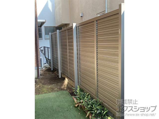 東京都練馬区ののフェンス・柵 ハイスクリーンフェンスA型 アルミ多段柱 施工例
