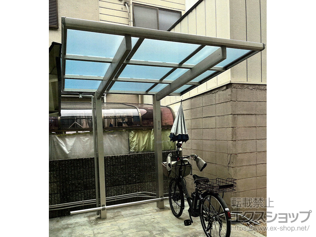 大阪府堺市ののサイクルポート・駐輪場 エフルージュ ミニ FIRST 積雪〜20cm対応＋車止めバー 施工例
