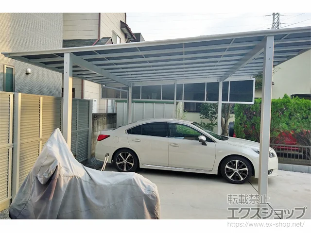 埼玉県さいたま市のValue Selectのカーポート ソリッドポート ワイド 積雪～20cm対応＋サイドパネル 施工例