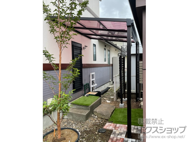 埼玉県深谷市ののテラス屋根 ソラリア F型 テラスタイプ 単体 積雪〜20cm対応 施工例