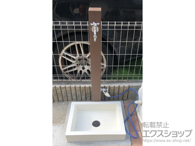 東京都杉並区のの立水栓・ガーデンシンク 立水栓ユニット レヴウッドタイプ 施工例