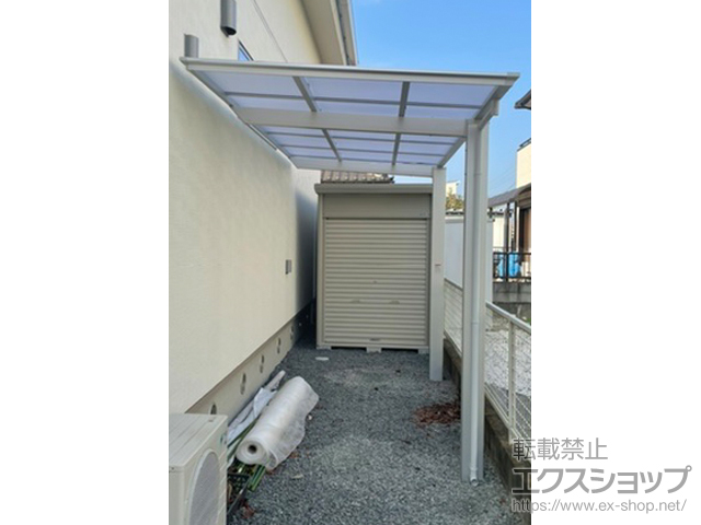 茨城県常総市ののテラス屋根 フーゴF 独立テラスタイプ 単体 積雪〜20cm対応 施工例