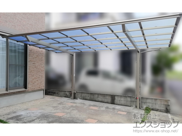 滋賀県大津市ののカーポート ソリッドポート 積雪〜20cm対応+着脱式サポート柱 施工例