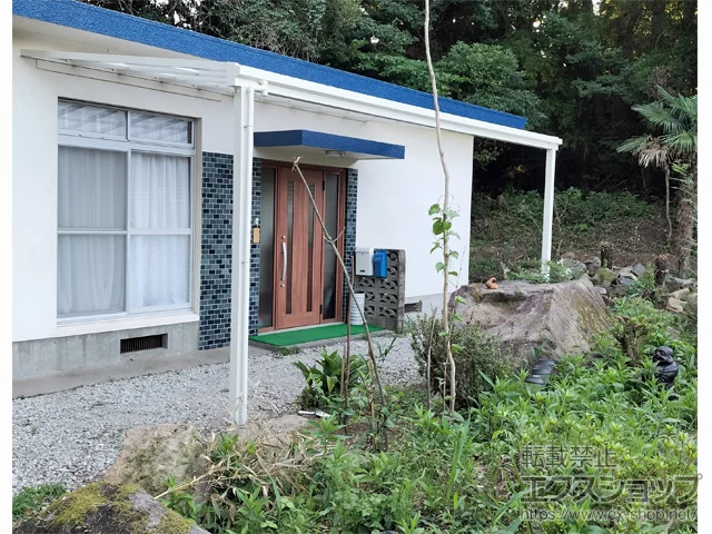 鹿児島県霧島市ののテラス屋根 ソラリア F型 テラスタイプ 単体 積雪～20cm対応 施工例