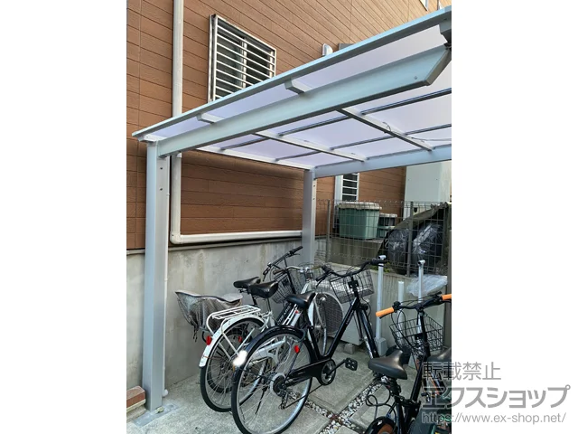 千葉県我孫子市ののサイクルポート・自転車置き場、カーポート ネスカFミニ (フラットスタイル) 積雪～20cm対応 施工例
