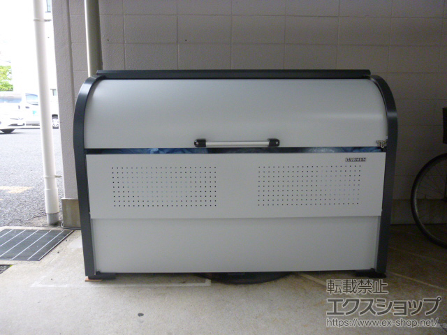 兵庫県尼崎市ののゴミステーション クリーンストッカー CKR-1609-2型 （容量1250L） 施工例