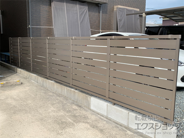 和歌山県日高郡みなべ町ののフェンス・柵 フェンスAB YS3型 横スリット3　フリーポールタイプ 施工例