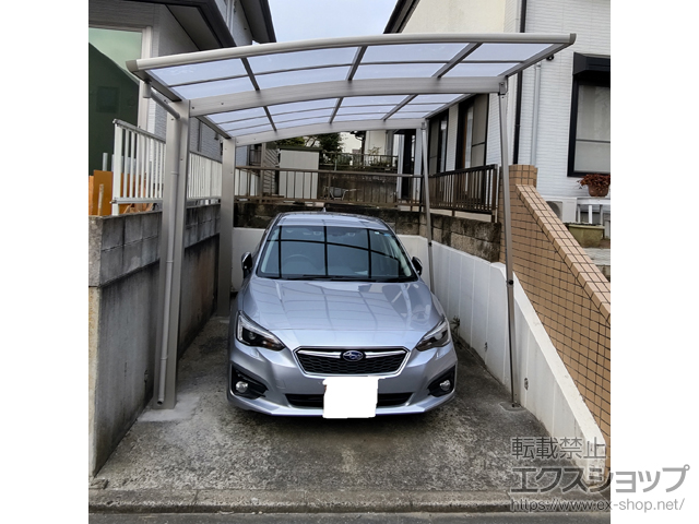 宮城県塩竈市ののカーポート プレシオスポート 積雪〜20cm対応+着脱式補助柱 施工例
