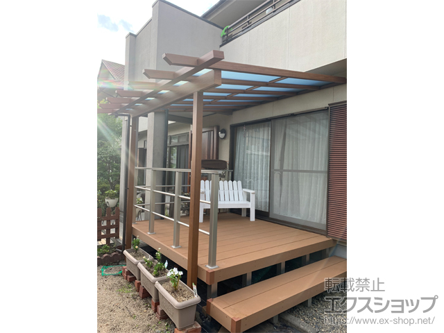 大分県大分市ののテラス屋根 サザンテラス (パーゴラ仕様) テラスタイプ 単体 積雪〜20cm対応 施工例