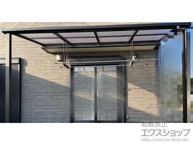 大分県日田市ののテラス屋根 ソラリア F型 テラスタイプ 単体 積雪〜20cm対応 施工例