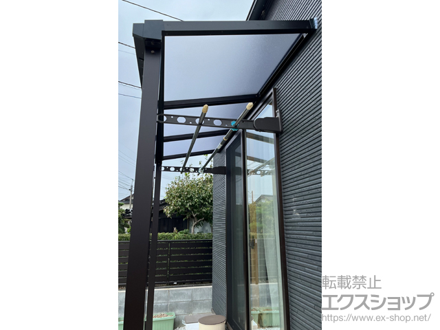山口県山口市ののテラス屋根 ソラリア F型 テラスタイプ 単体 積雪〜20cm対応 施工例