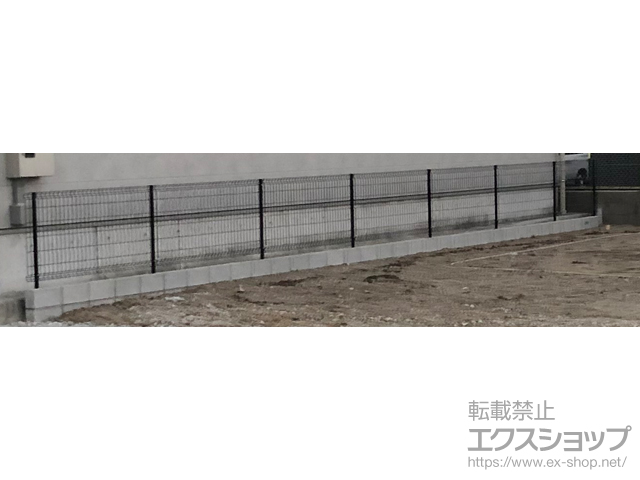 愛知県名古屋市ののフェンス・柵 イーネットフェンス 3F型　自由柱施工 施工例