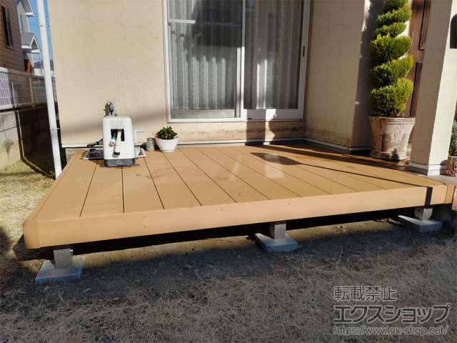 群馬県伊勢崎市ののウッドデッキ リウッドデッキ 200 施工例