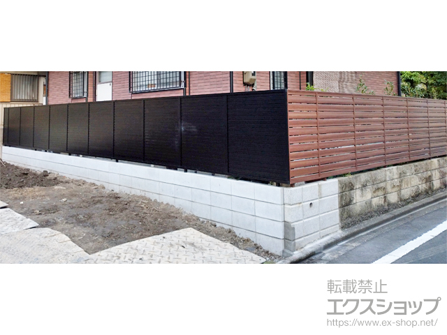愛知県名古屋市ののフェンス・柵 フェンスAB YM2型 横目隠し2 フリーポールタイプ 施工例