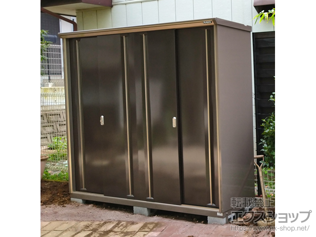 栃木県大田原市のの物置・屋外倉庫 ナイソーシスター　2160×580×1903 KMW-216E-P-CB 施工例