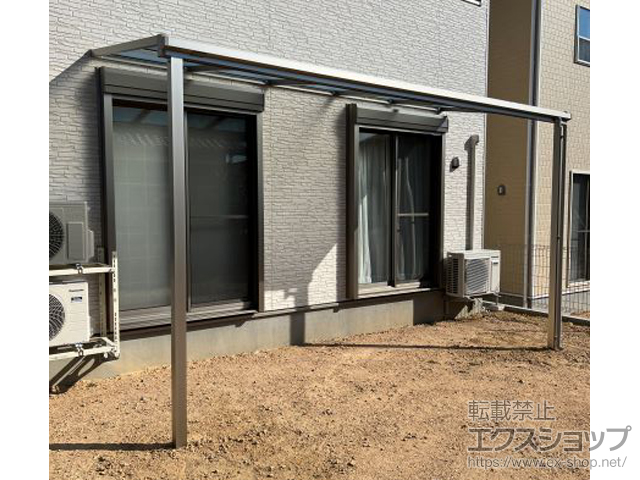 長野県松本市ののテラス屋根 ソラリア F型 テラスタイプ 単体 積雪〜20cm対応 施工例