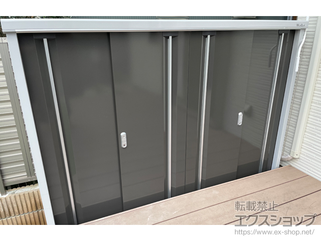 東京都練馬区のの物置・屋外倉庫 シンプリー 一般型 1940×615×1603 MJX-196D-P-EB 施工例