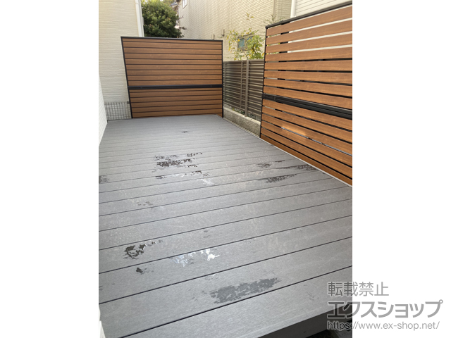 東京都西東京市ののウッドデッキ リウッドデッキ 200+独立式リウッドステップ2型×1セット 施工例
