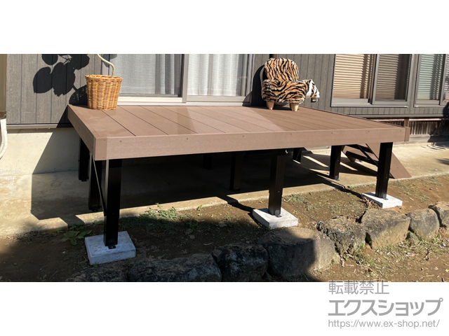 茨城県鉾田市ののウッドデッキ リウッドデッキ 200+リウッドステップ5型 施工例