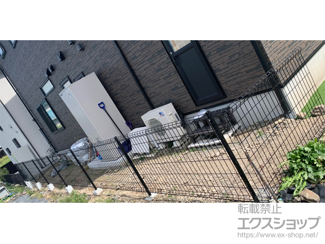 長野県諏訪市ののフェンス・柵 イーネットフェンス 3F型 自由柱施工 施工例