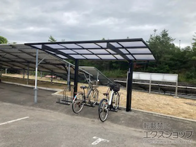 香川県東かがわ市のYKKAPのサイクルポート・自転車置き場 アリュースミニ 積雪～20cm対応 施工例
