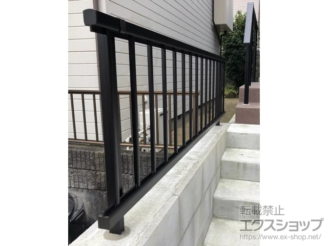 宮城県仙台市ののフェンス・柵・塀、テラス屋根 ミエッタフェンス 防犯たて格子タイプ 自由柱施工 施工例
