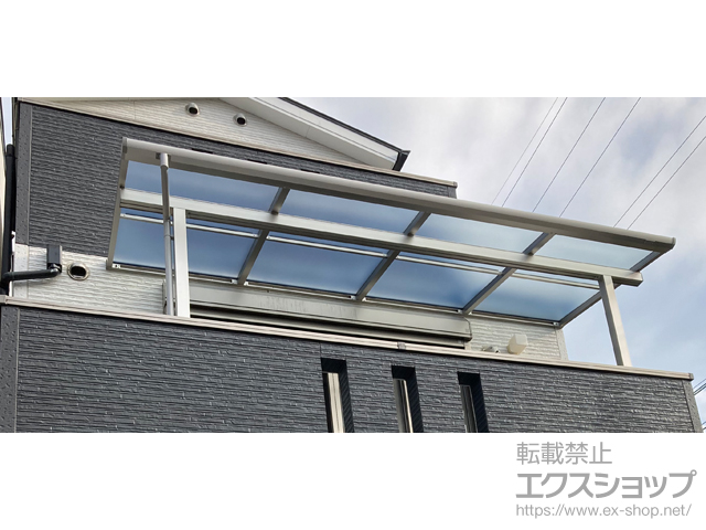 京都府京都市ののバルコニー・ベランダ屋根 ソラリア F型 屋根タイプ 単体 積雪〜20cm対応 施工例