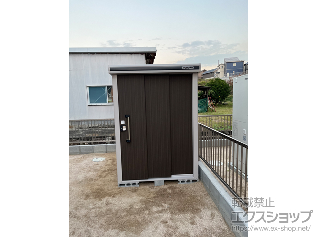 山口県周南市のの物置・屋外倉庫 エルモ 一般型 LMD-1522-DW 施工例