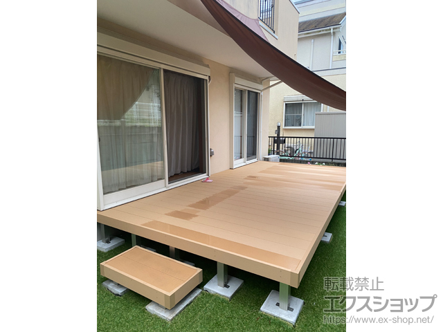 神奈川県秦野市ののウッドデッキ リウッドデッキ 200＋独立式 リウッド ステップ2型 施工例