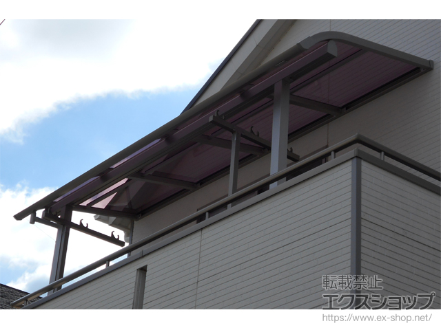 神奈川県大和市ののバルコニー・ベランダ屋根 ソラリア R型 屋根タイプ 単体 積雪〜20cm対応 施工例