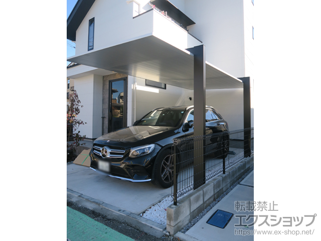 東京都多摩市ののテラス屋根、カーポート カーポートSC 積雪〜20cm対応＋カーストッパーA型 施工例