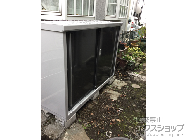 神奈川県相模原市のの物置・屋外倉庫 シンプリー 一般型 1520×515×1103（MJX-155B-P） MJX-155B-P-EB 施工例