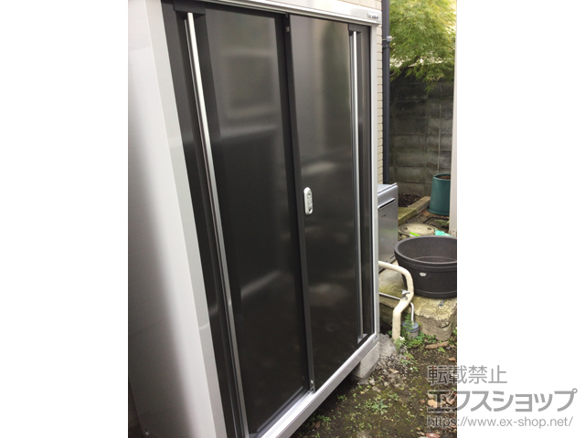 神奈川県相模原市のの物置・屋外倉庫 シンプリー 一般型 1100×515×1603（MJX-115D-P） MJX-115D-P-EB 施工例