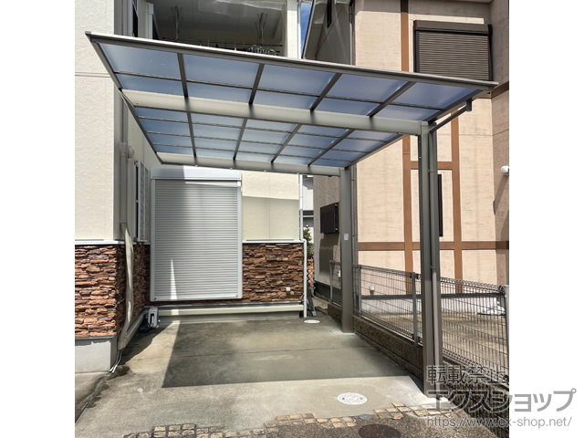 大阪府堺市ののカーポート フーゴF (フラットスタイル) 積雪〜20cm対応 施工例