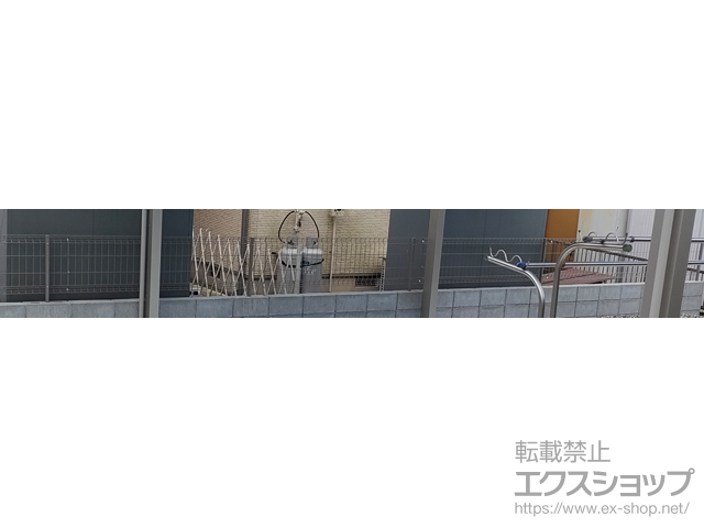 大分県大分市ののフェンス・柵 イーネットフェンス 3F型　自由柱施工 施工例