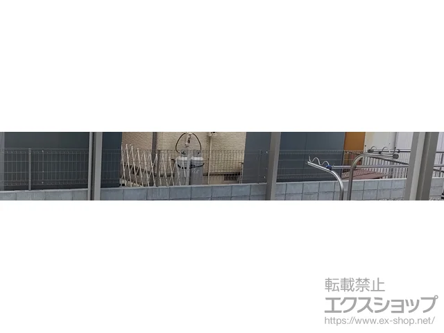 大分県大分市ののフェンス・柵・塀、カーポート イーネットフェンス 3F型　自由柱施工 施工例