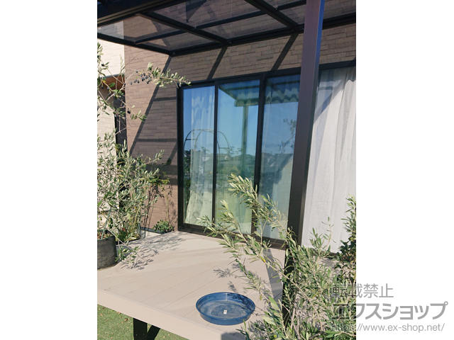 佐賀県佐賀市ののテラス屋根 ソラリア F型 テラスタイプ 単体 積雪〜20cm対応 施工例