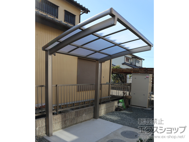 静岡県焼津市ののサイクルポート・駐輪場 ネスカRミニ (ラウンドスタイル) 積雪〜20cm対応 施工例