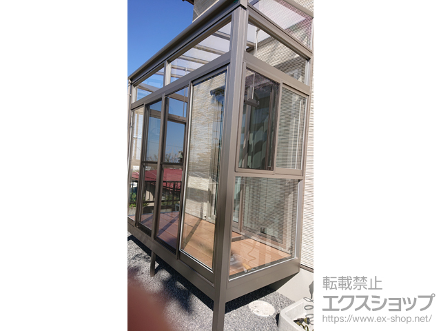 山形県山形市ののテラス囲い・サンルーム サニージュ R型 床納まり ランマ付 積雪〜50cm対応 施工例