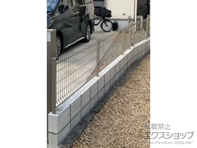 大阪府豊中市ののフェンス・柵・塀、カーゲート ハイグリッドフェンスUF8型 フリーポールタイプ 施工例