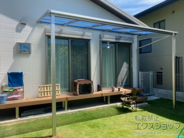 徳島県阿南市ののテラス屋根 ソラリア F型 テラスタイプ 単体 積雪〜20cm対応 施工例
