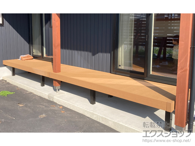 富山県滑川市ののウッドデッキ リウッドデッキ 200 施工例